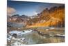 Buscagna Valley, Alpe Devero, Ossola Valley, Piedmont, Italy. Sunrise in Buscagna Valley in Autumn.-ClickAlps-Mounted Photographic Print