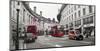 Buses and taxis in Oxford Street, London-Pangea Images-Mounted Art Print