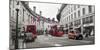 Buses and taxis in Oxford Street, London-Pangea Images-Mounted Art Print