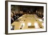 Bush Administration Meets with Military Commanders at the Pentagon, Aug. 2007-null-Framed Photo