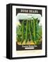 Bush Bean Seed Packet-null-Framed Stretched Canvas
