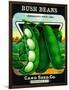 Bush Beans Seed Packet-Lantern Press-Framed Art Print