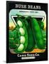 Bush Beans Seed Packet-Lantern Press-Framed Art Print