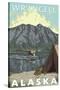 Bush Plane & Fishing, Wrangell, Alaska-Lantern Press-Stretched Canvas