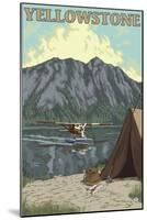 Bush Plane & Fishing, Yellowstone National Park-Lantern Press-Mounted Art Print