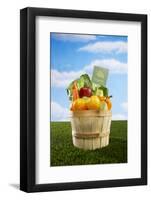 Bushel Full of Organic Fruits and Vegetables-Lew Robertson-Framed Photographic Print