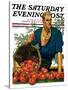 "Bushel of Apples," Saturday Evening Post Cover, November 14, 1931-John E. Sheridan-Stretched Canvas