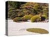 Bushes and Pagoda-Style Lamp in the Japanese Gardens, Washington Park, Portland, Oregon, USA-Janis Miglavs-Stretched Canvas