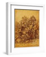 Bushes Shrubs by a Pond-null-Framed Giclee Print