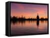 Bushey Park Lake At Sunset-Charles Bowman-Framed Stretched Canvas