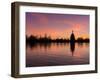 Bushey Park Lake At Sunset-Charles Bowman-Framed Photographic Print