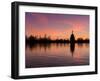 Bushey Park Lake At Sunset-Charles Bowman-Framed Photographic Print