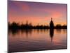 Bushey Park Lake At Sunset-Charles Bowman-Mounted Photographic Print