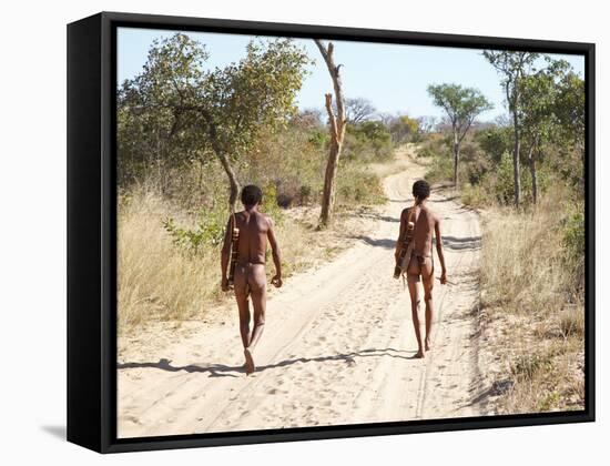 Bushmen Hunters, Kalahari Desert, Namibia-DmitryP-Framed Stretched Canvas