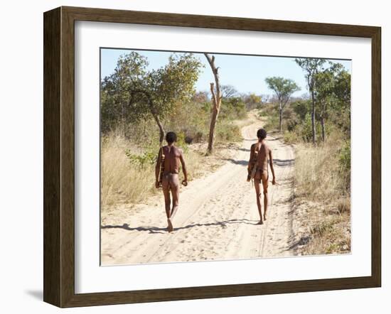 Bushmen Hunters, Kalahari Desert, Namibia-DmitryP-Framed Photographic Print
