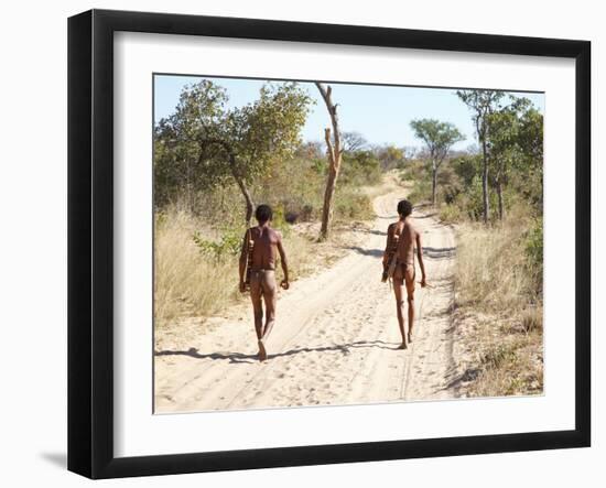 Bushmen Hunters, Kalahari Desert, Namibia-DmitryP-Framed Photographic Print