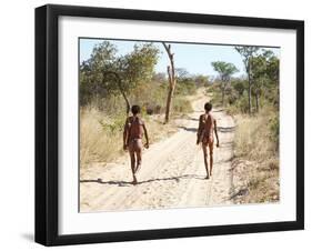 Bushmen Hunters, Kalahari Desert, Namibia-DmitryP-Framed Photographic Print