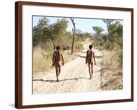 Bushmen Hunters, Kalahari Desert, Namibia-DmitryP-Framed Photographic Print