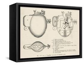 Bushnell's "Turtle" the First Submersible Craft to be Used in Action Attacking a British Ship-Pesce-Framed Stretched Canvas