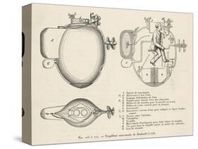 Bushnell's "Turtle" the First Submersible Craft to be Used in Action Attacking a British Ship-Pesce-Stretched Canvas