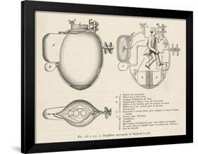 Bushnell's "Turtle" the First Submersible Craft to be Used in Action Attacking a British Ship-Pesce-Framed Photographic Print