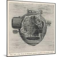 Bushnell's "Turtle" the First Submersible Craft to be Used in Action Attacking a British Ship-Pesce-Mounted Art Print