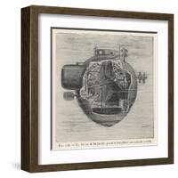 Bushnell's "Turtle" the First Submersible Craft to be Used in Action Attacking a British Ship-Pesce-Framed Art Print