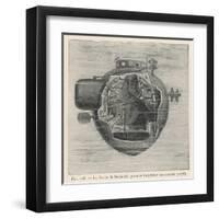 Bushnell's "Turtle" the First Submersible Craft to be Used in Action Attacking a British Ship-Pesce-Framed Art Print