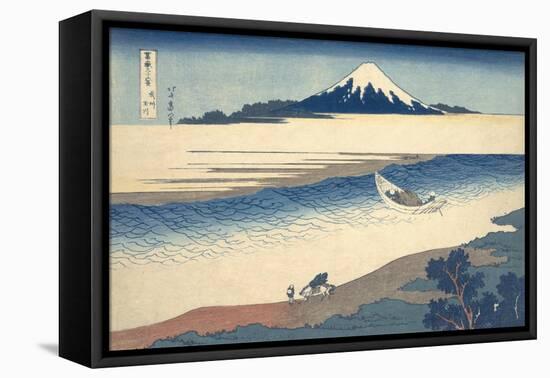 Bushu Tamagawa (The Tama River in Musashi Province)-Katsushika Hokusai-Framed Stretched Canvas