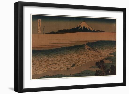 Bushu Tamagawa-Katsushika Hokusai-Framed Giclee Print