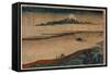 Bushu Tamagawa-Katsushika Hokusai-Framed Stretched Canvas