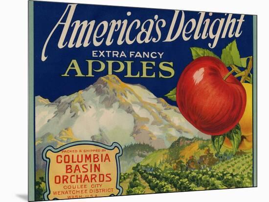 Business Americana Food; Fruit Crate Labels, Columbia Basin Orchards-null-Mounted Art Print