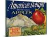 Business Americana Food; Fruit Crate Labels, Columbia Basin Orchards-null-Mounted Art Print