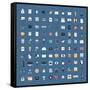 Business and Finance Flat Icons Big Set-bloomua-Framed Stretched Canvas