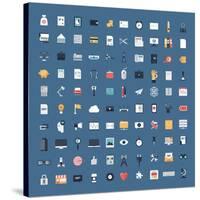 Business and Finance Flat Icons Big Set-bloomua-Stretched Canvas