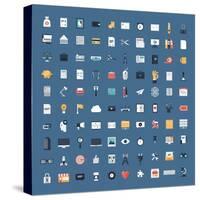 Business and Finance Flat Icons Big Set-bloomua-Stretched Canvas