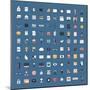 Business and Finance Flat Icons Big Set-bloomua-Mounted Art Print