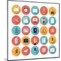 Business and Office Flat Icons Set-bloomua-Mounted Art Print