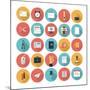 Business and Office Flat Icons Set-bloomua-Mounted Art Print