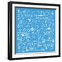 Business and Website Development Doodles Elements-bloomua-Framed Art Print