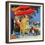 "Business at the Beach," January 23, 1960-James Williamson-Framed Giclee Print