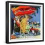 "Business at the Beach," January 23, 1960-James Williamson-Framed Giclee Print