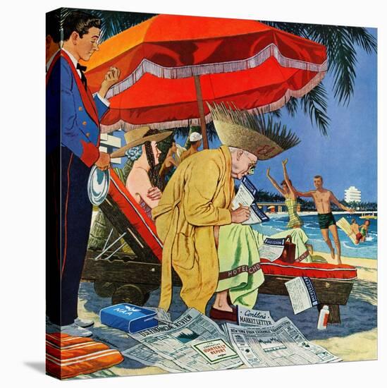 "Business at the Beach," January 23, 1960-James Williamson-Stretched Canvas