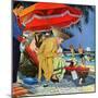 "Business at the Beach," January 23, 1960-James Williamson-Mounted Giclee Print