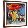 "Business at the Beach," January 23, 1960-James Williamson-Framed Giclee Print