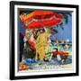 "Business at the Beach," January 23, 1960-James Williamson-Framed Giclee Print