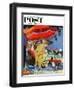 "Business at the Beach," Saturday Evening Post Cover, January 23, 1960-James Williamson-Framed Giclee Print