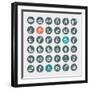 Business Concept Icons-PureSolution-Framed Art Print