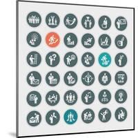 Business Concept Icons-PureSolution-Mounted Art Print