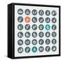 Business Concept Icons-PureSolution-Framed Stretched Canvas